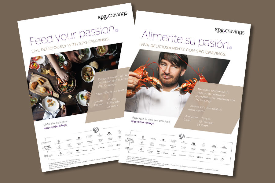 Sheraton hotel promotion leaflet printing company Tenerife graphic design service